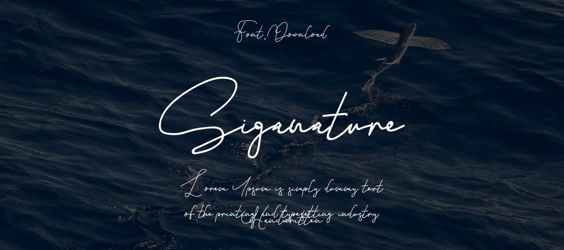 Siganature Font