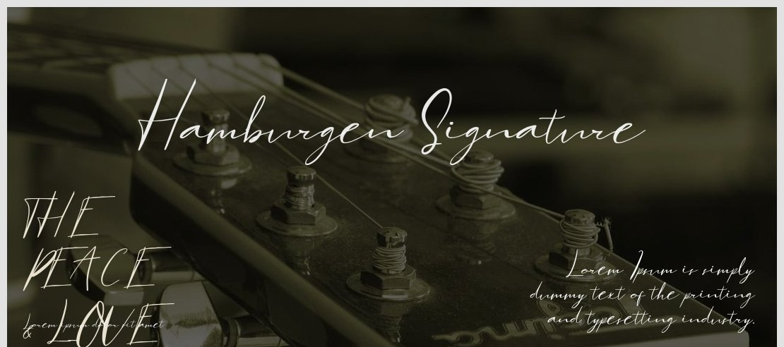 Hamburgen Signature Font