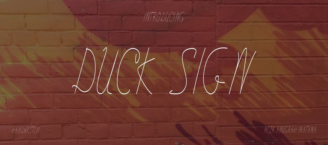 Duck Sign Font