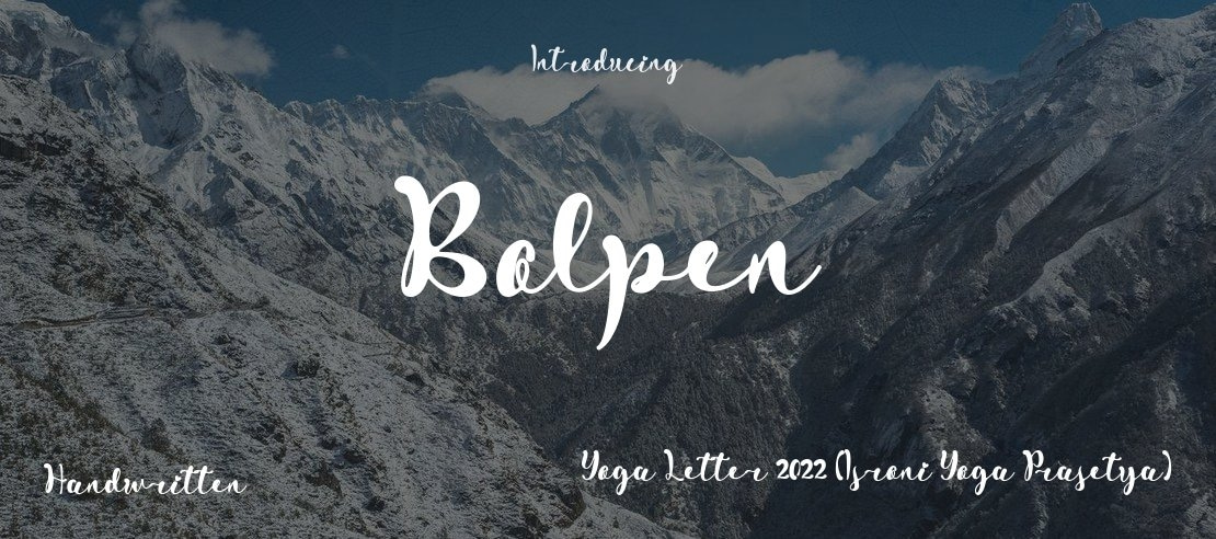 Bolpen Font