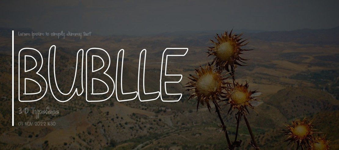 BUBLLE 3 D Font