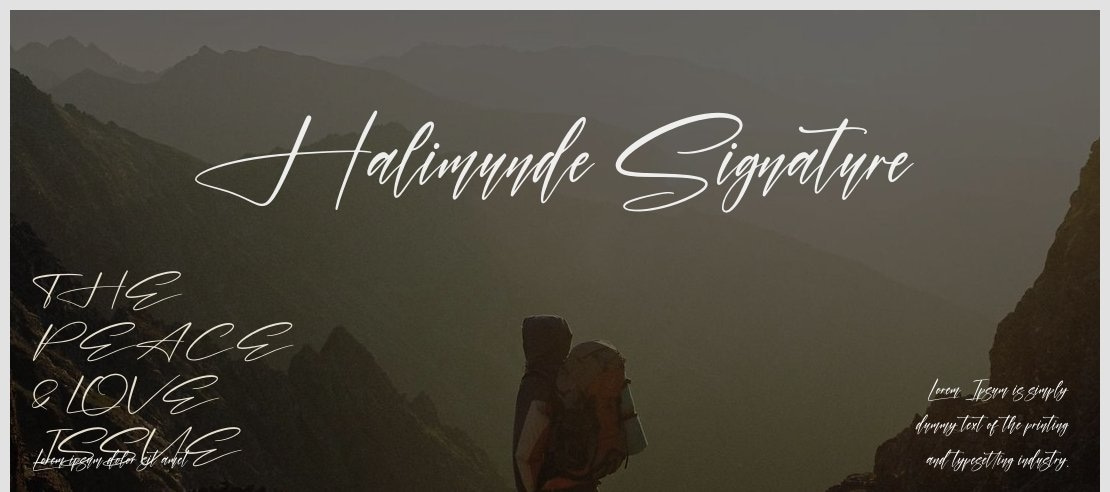 Halimunde Signature Font