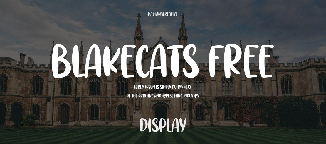 Blakecats Free Font