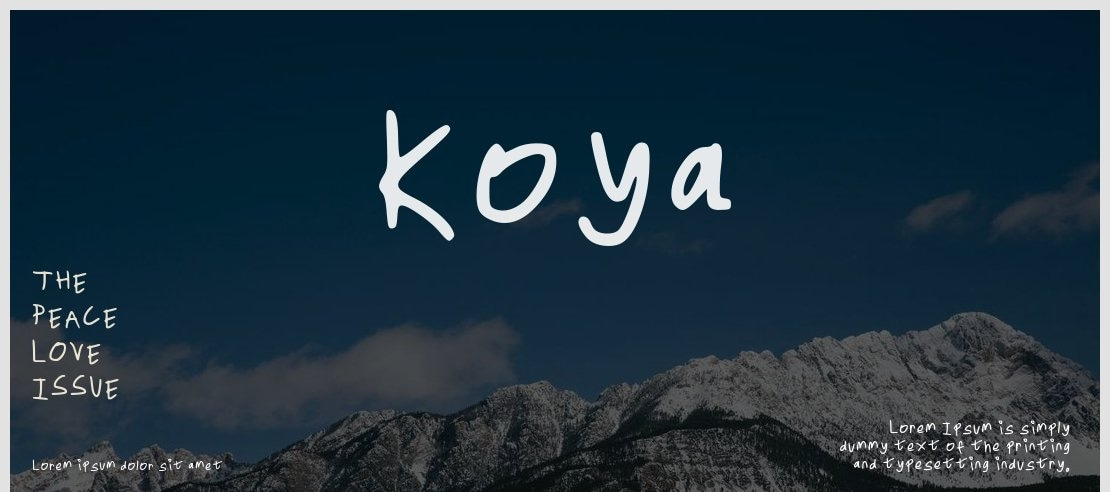 Koya Font