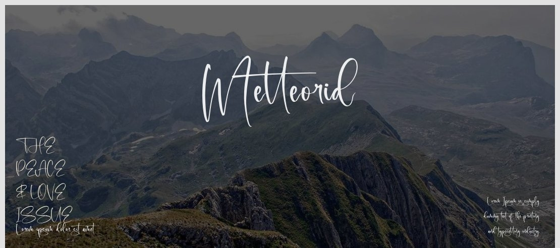 Metteorid Font