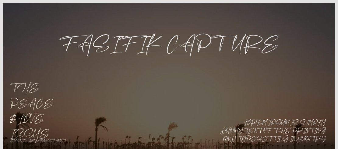 Fasifik Capture Font