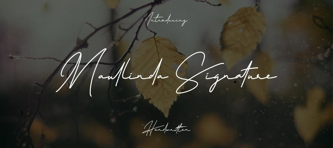 Maullinda Signature Font