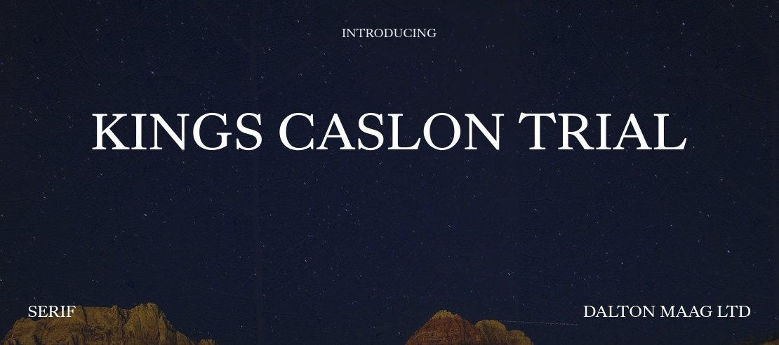 Kings Caslon Trial Font Family