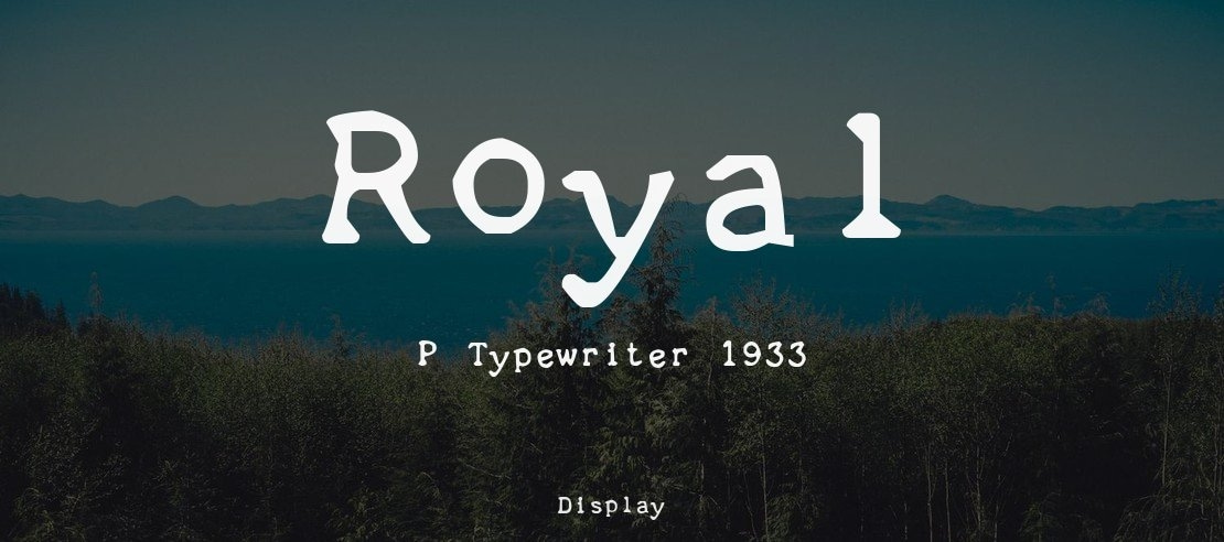 Royal P Typewriter 1933 Font