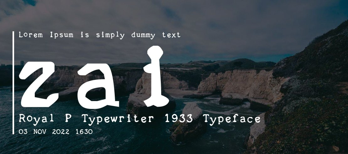 zai Royal P Typewriter 1933 Font