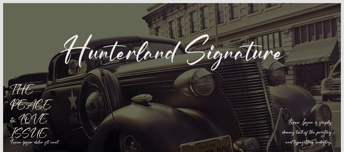 Hunterland Signature Font