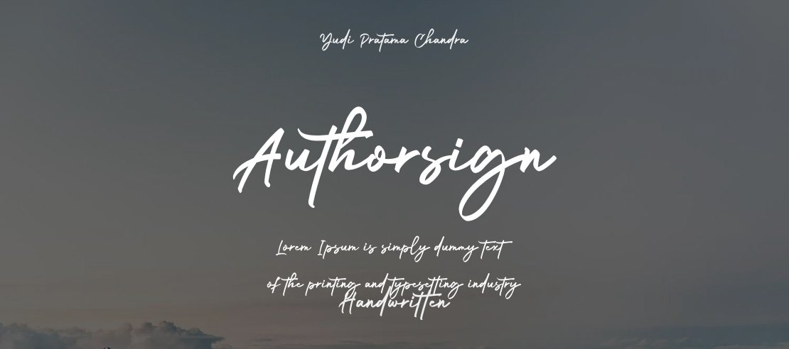 Authorsign Font