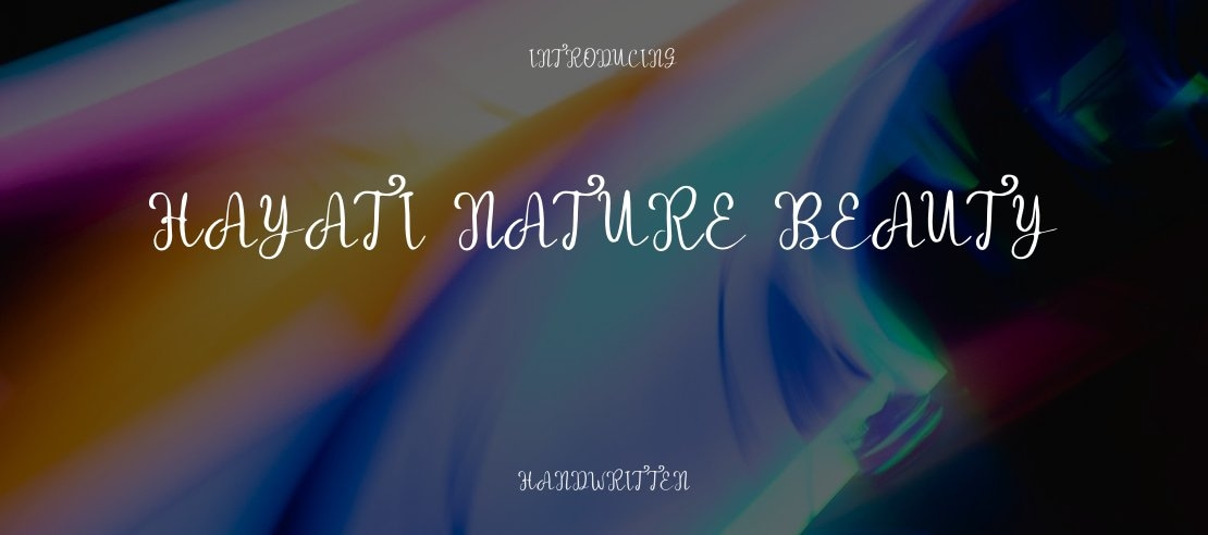 Hayati Nature Beauty Font