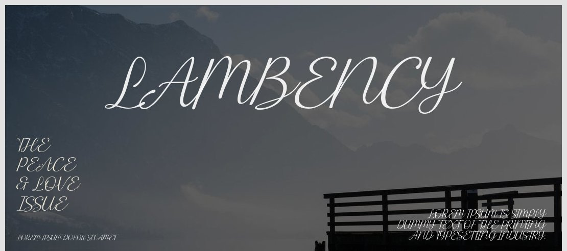 Lambency Font