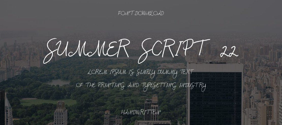 Summer Script 22 Font