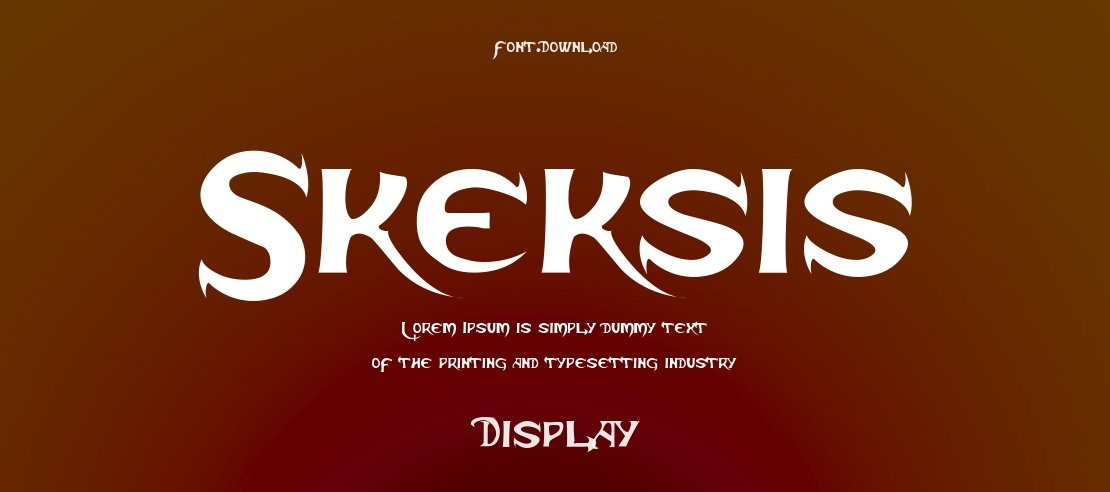 Skeksis Font