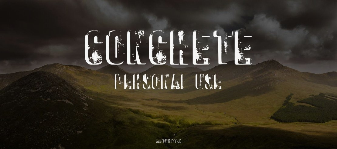 CONCRETE PERSONAL USE Font