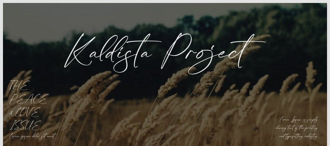 Kaldista Project Font