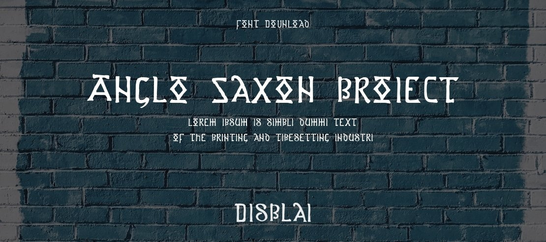 Anglo-Saxon Project Font