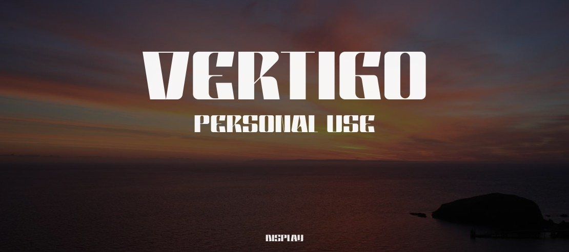 VERTIGO PERSONAL USE Font