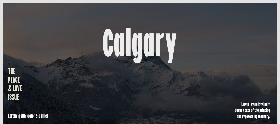 Calgary Font