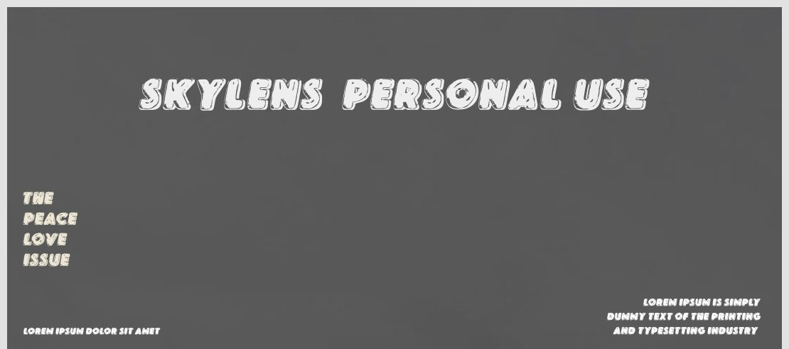 SKYLENS  PERSONAL USE Font