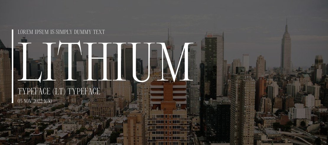 Lithium Typeface (LT) Font