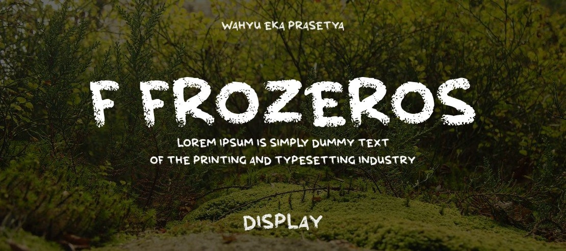 f Frozeros Font
