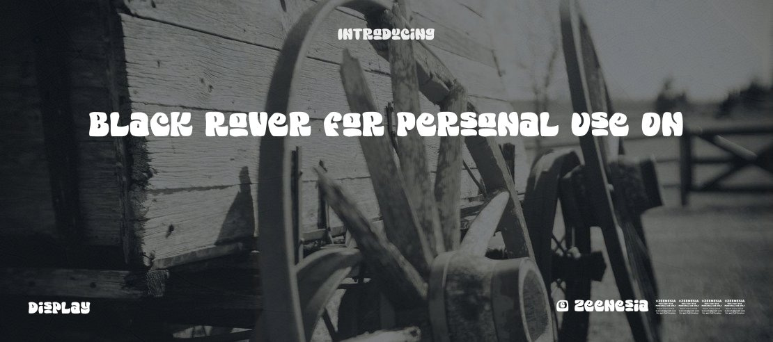 Black Rover For Personal Use On Font