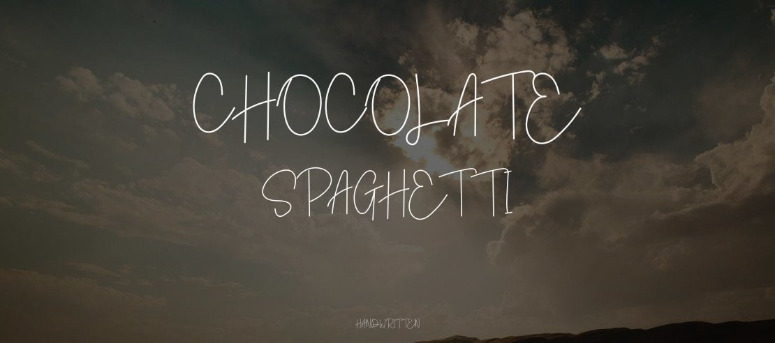 Chocolate Spaghetti Font