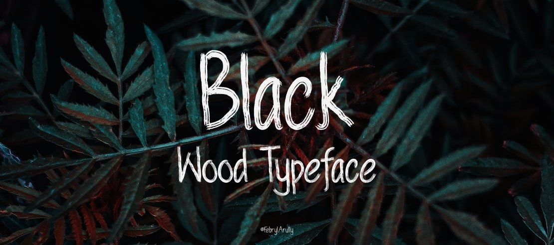 Black Wood Font