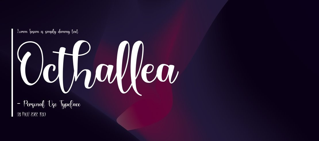 Octhallea - Personal Use Font