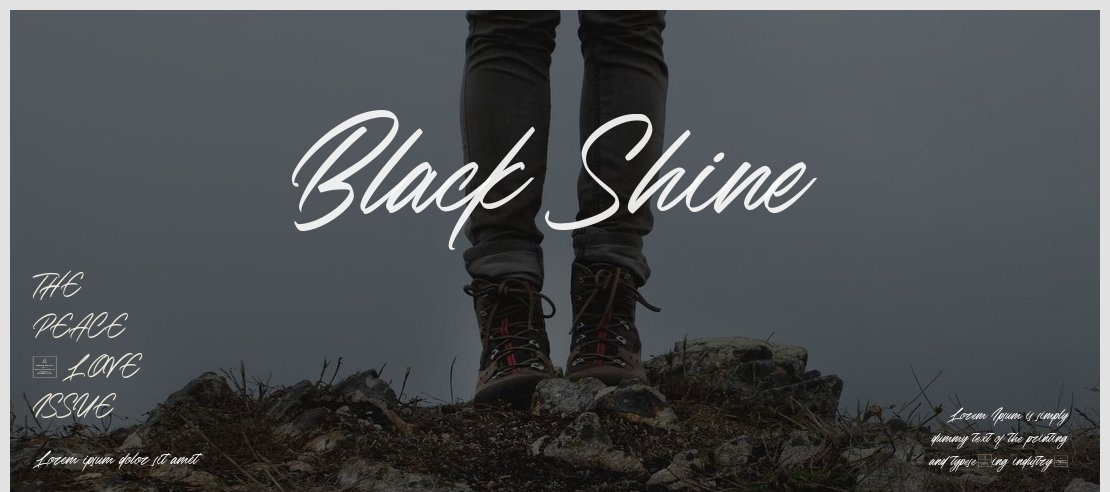 Black Shine Font
