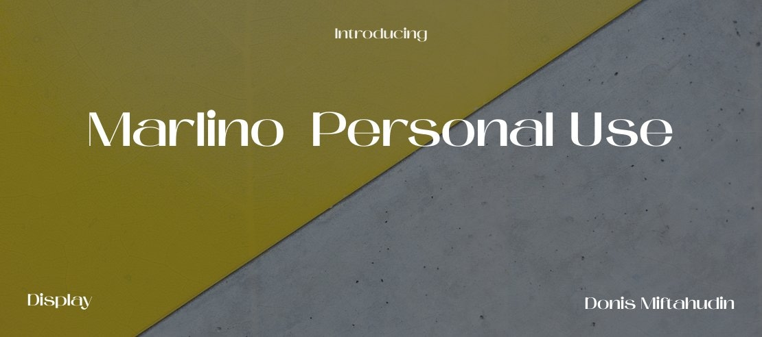 Marlino  Personal Use Font