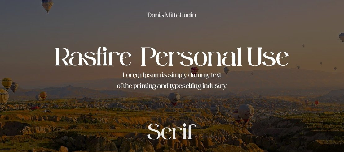 Rasfire  Personal Use Font