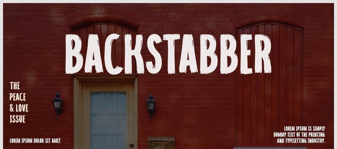 Backstabber Font