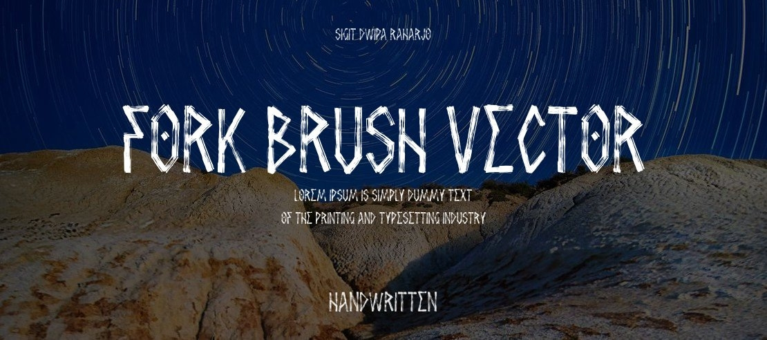 Fork Brush Vector Font