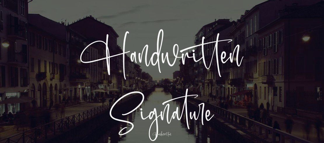 Handwritten Signature Font