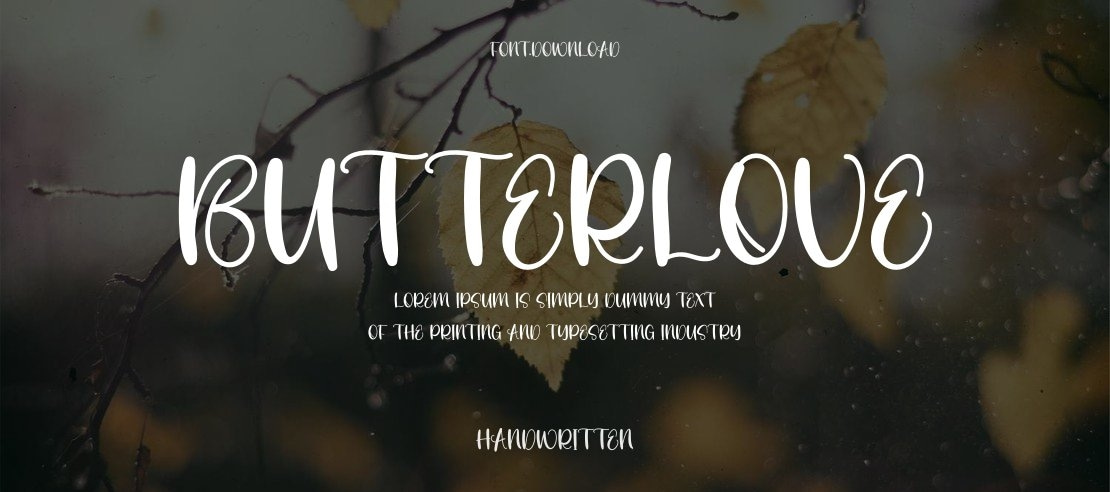 Butterlove Font