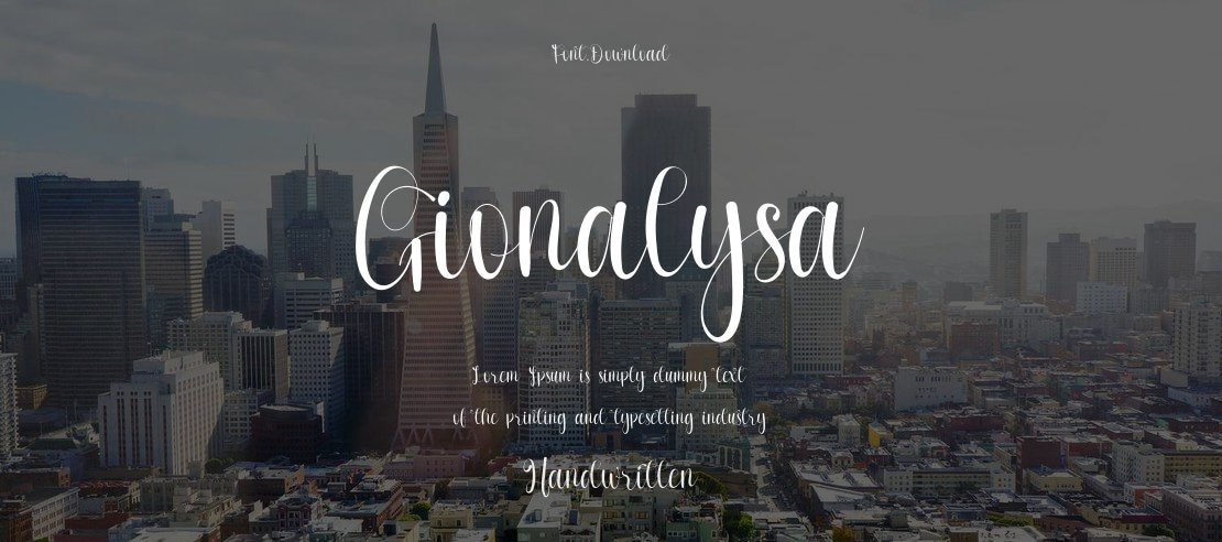 Gionalysa Font