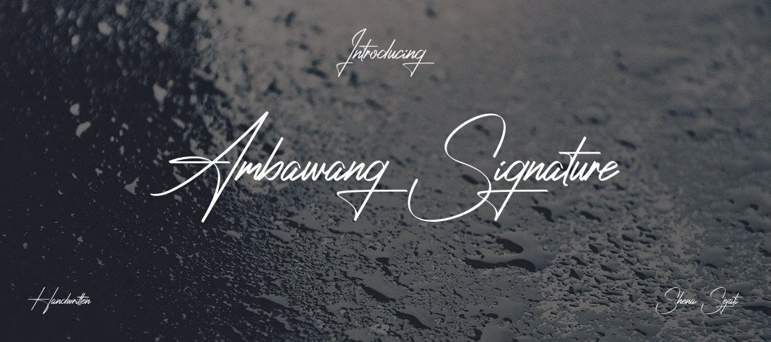 Ambawang Signature Font