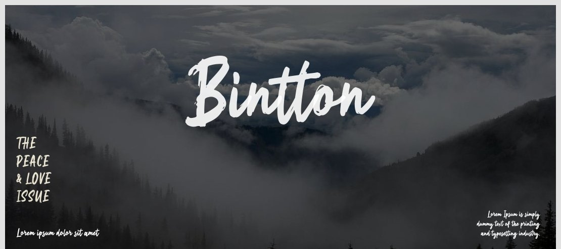 Bintton Font