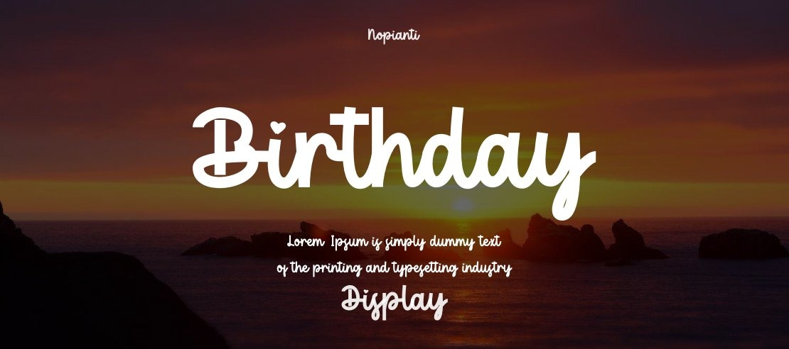 Birthday Font Family