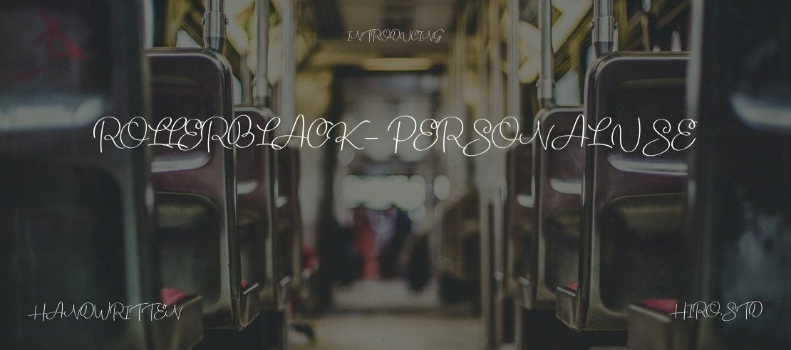 Rollerblack - Personal Use Font