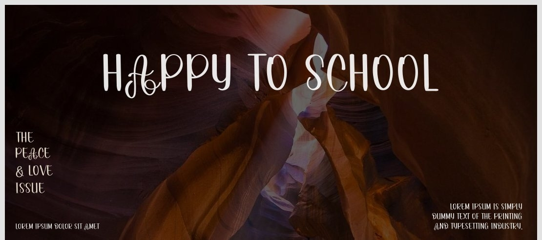 Happy To School Font