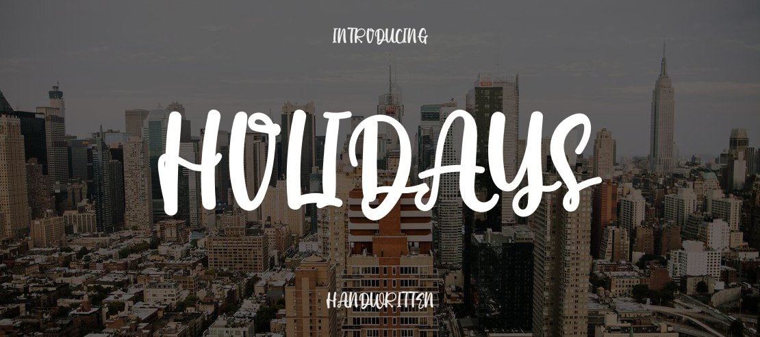 Holidays Font