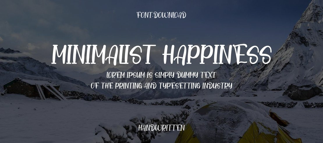 Minimalist Happiness Font