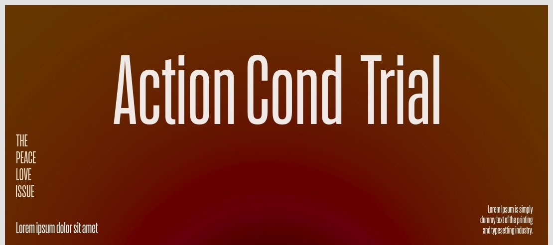 Action Cond  Trial Font Family