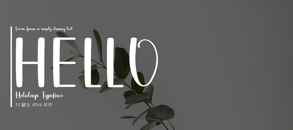 HELLO Holidays Font