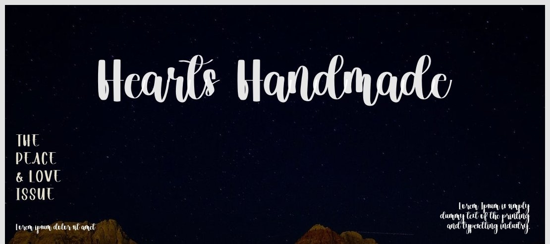 Hearts Handmade Font